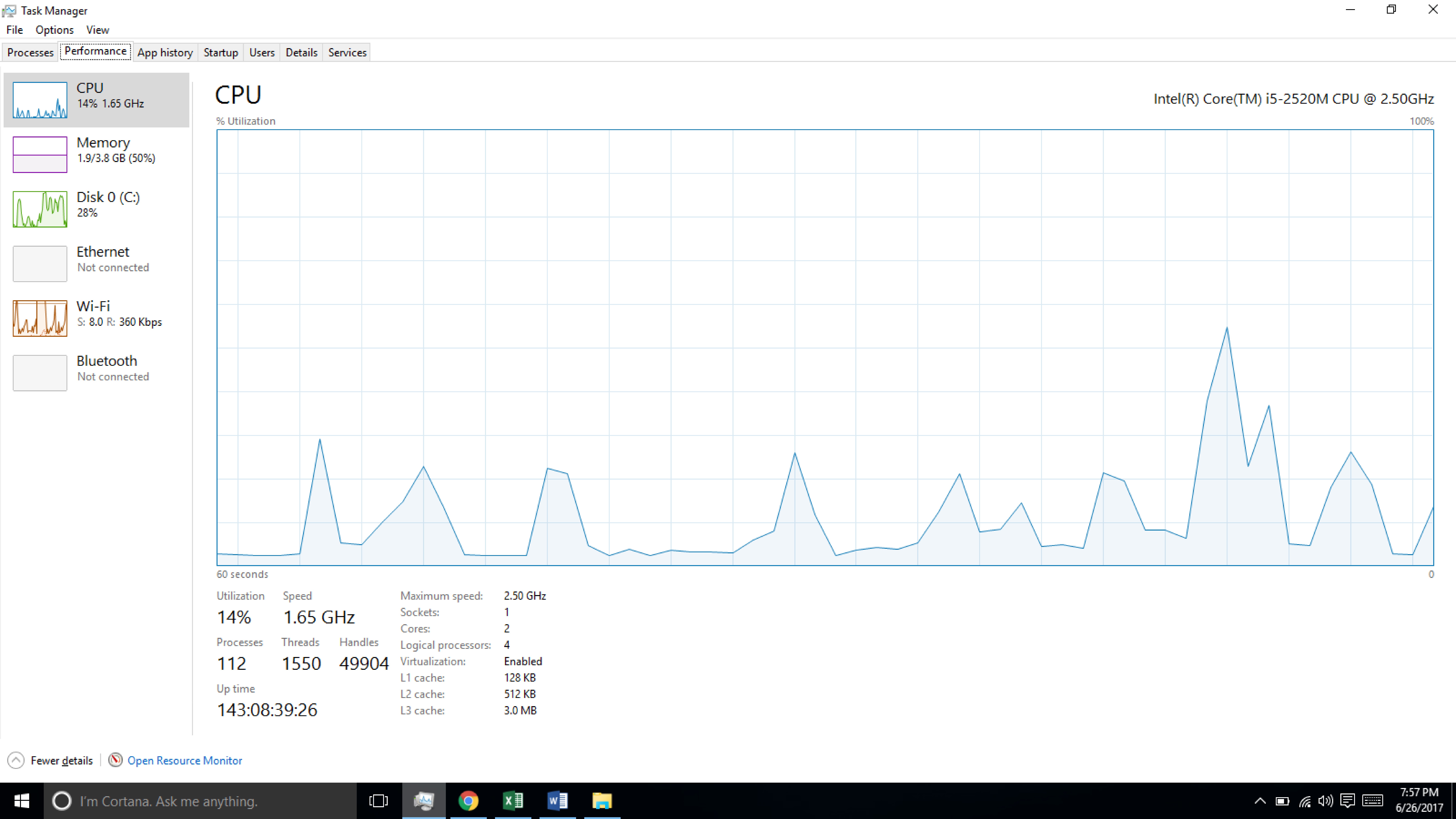 Figure 2.19: The Windows 10 task manager