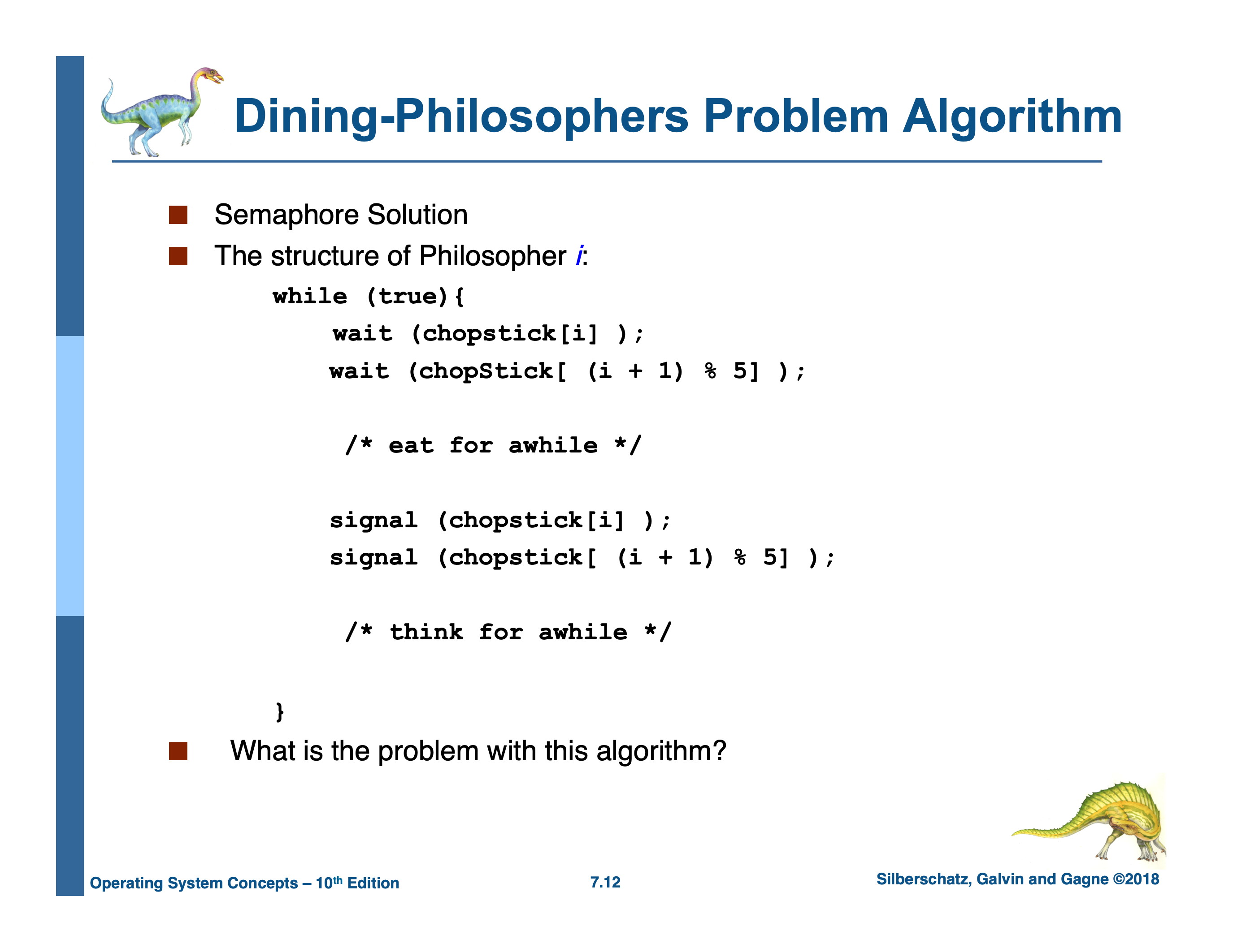 Dining Philosopher Code That Can Deadlock